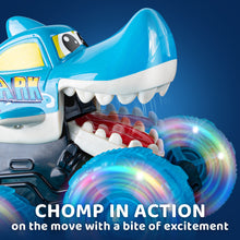 Load image into Gallery viewer, Monster Truck Toy - Motion Activated Light-Up Cars Monster Treads Lightning Wheels Press &amp; Go Cars Not Included Button Battery
