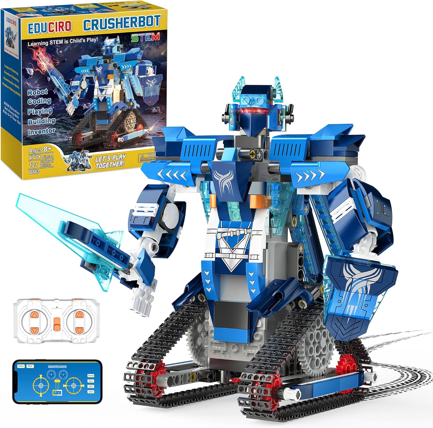 Robot Building Kit, Toys for 6-12 Year Old Boys Girls, Stem