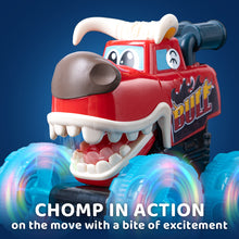 Load image into Gallery viewer, Monster Truck Toy - Motion Activated Light-Up Cars Monster Treads Lightning Wheels Press &amp; Go Cars Not Included Button Battery
