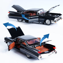 Load image into Gallery viewer, 1:32 Scale Cadillac Alloy Car Model – Pull Back Toy with Doors Open, Lights &amp; Sound, Gift Box Package, 4 Colors (Black/Red/Blue/Pink), Great for Collectors
