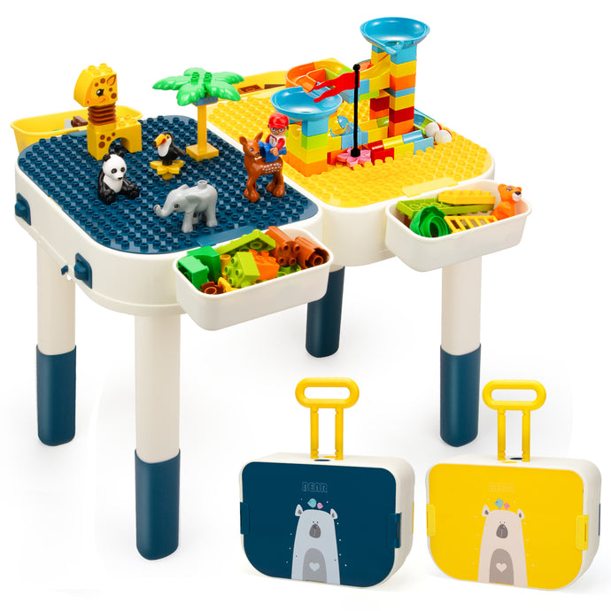 Toddlers Activity Table with Building Blocks Kids Table Learning & Education Preschool Toys