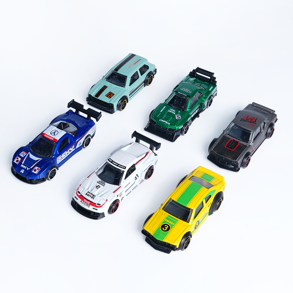 1:64 Scale Alloy Sports Car Model Set with Transparent Display Case - Image 21