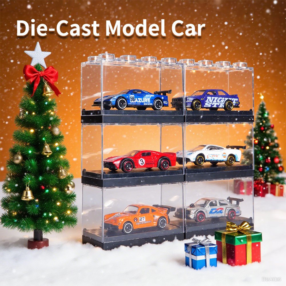 1:64 Scale Alloy Sports Car Model Set with Transparent Display Case - Image 31