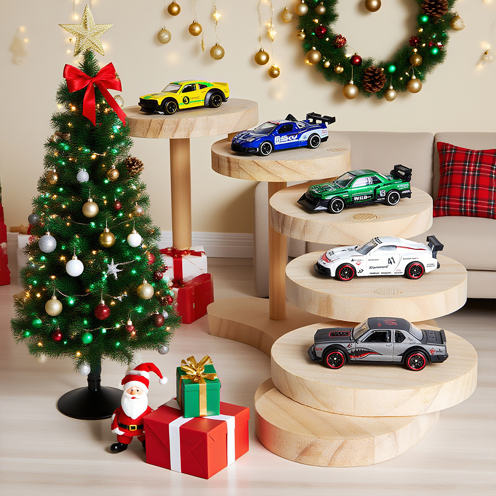 1:64 Scale Alloy Sports Car Model Set with Transparent Display Case - Image 26