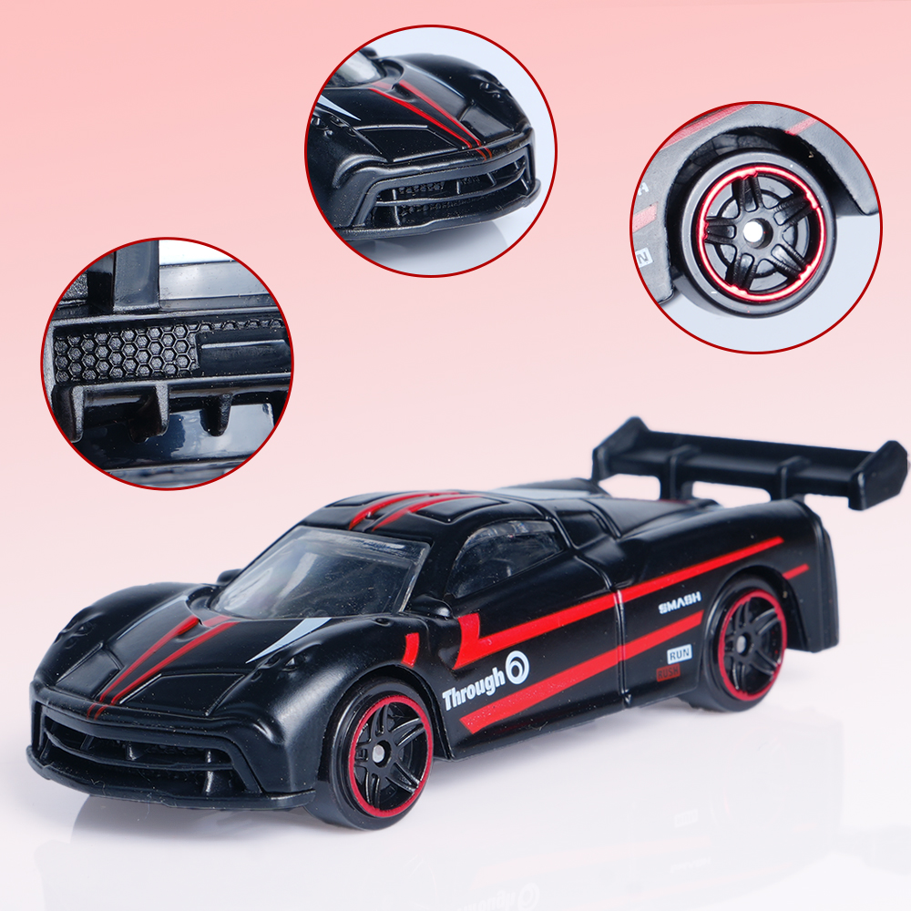 1:64 Scale Alloy Sports Car Model Set with Transparent Display Case - Image 16
