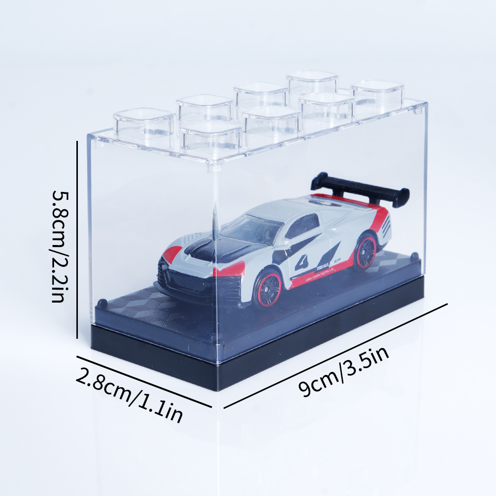 1:64 Scale Alloy Sports Car Model Set with Transparent Display Case - Image 10