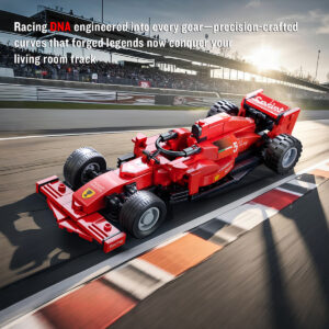 Speed Champions Red Formula Racing Car Building Block Set – High-Speed F1 Style Model Car for Adults & Kids