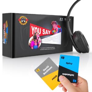 Sorry What Game, You Say I Guess, Uncensored Lip Reading Party Games for Adults, Headphone Challenge What Fun, 2+ Players 40000 Funny Phrase Combos, Card Games for Adults & Friends (Ages 17+)