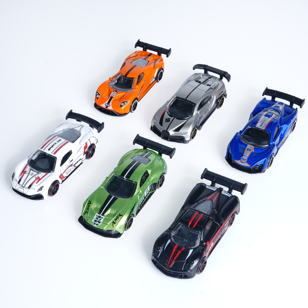 1:64 Scale Alloy Sports Car Model Set with Transparent Display Case - Image 17
