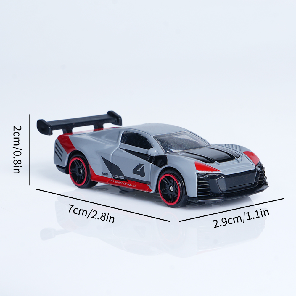 1:64 Scale Alloy Sports Car Model Set with Transparent Display Case - Image 12
