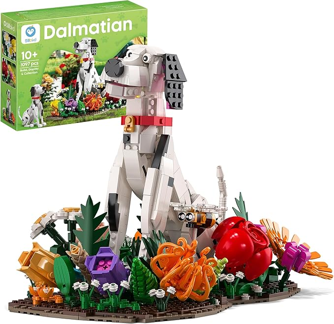 Sillbird Dog Animal Flower Building Sets for Adults & Teens, Buildable Floral Dalmatian Kit for Home Décor, Birthday Gift Toy for Pet Lovers, Women and Girlfriend(1097pcs) - Image 6