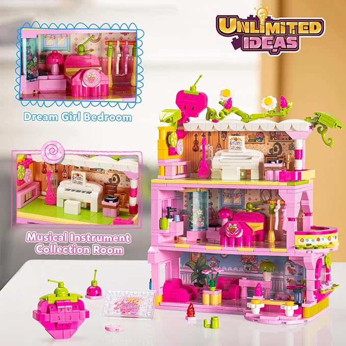 Creative 3 in 1 Friends Sets for Girls Dream Girls Friends House Building Kit Girls Building Toys STEM Educational Gifts for Girls Aged 6+ (579 PCS) - Image 4