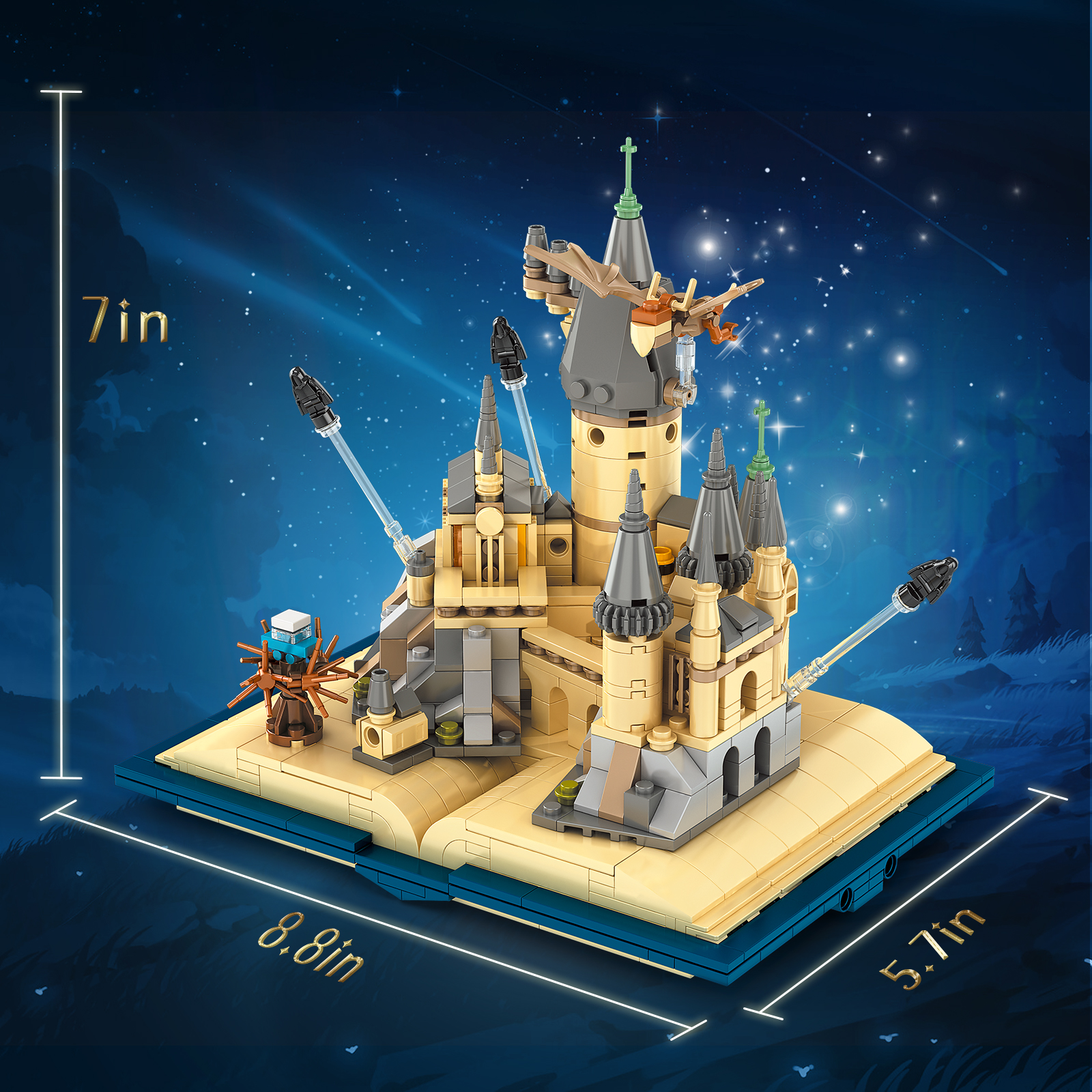 Magic Castle Building Toy, 749 Building Blocks Book Design, Model for Collecting & Displaying, Creative Gift for Children from 6 Years & Adults - Image 8